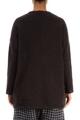 Side Split Chocolate Wool Sweater 2