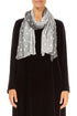 Silver Light Dotty Ombré Silk Scarf 1