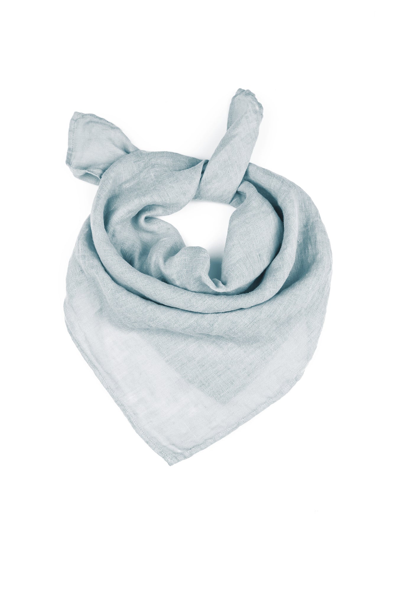 Silver Grey Gauze Linen Square Scarf 5