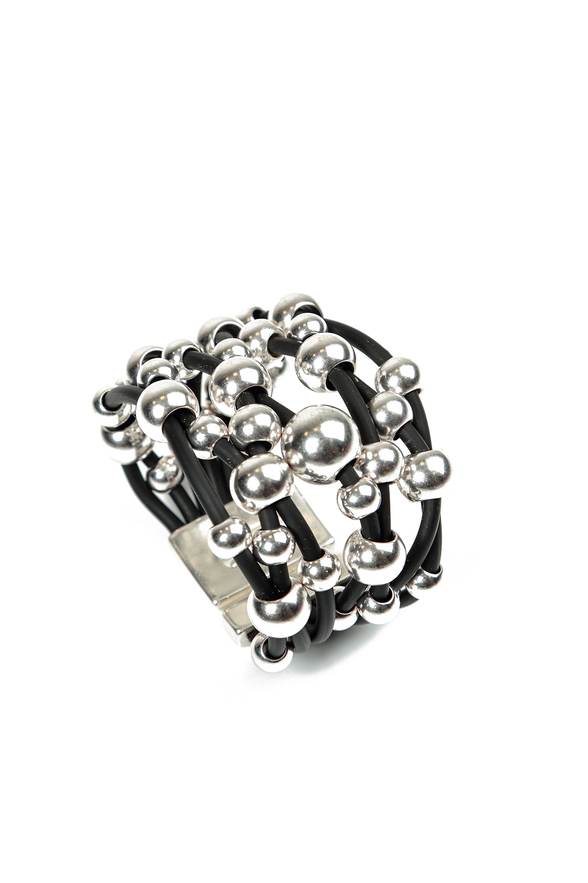 Silbernes Orbits-Kautschukarmband