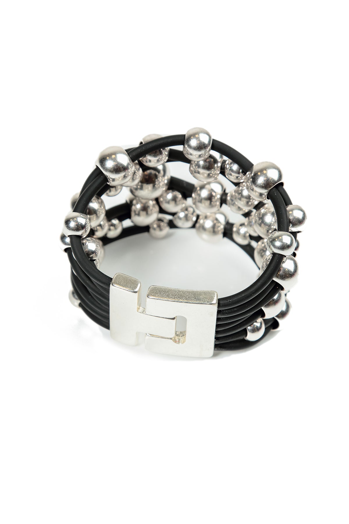 Silbernes Orbits-Kautschukarmband