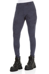 Slate Blue Marble Cotton Leggings 3