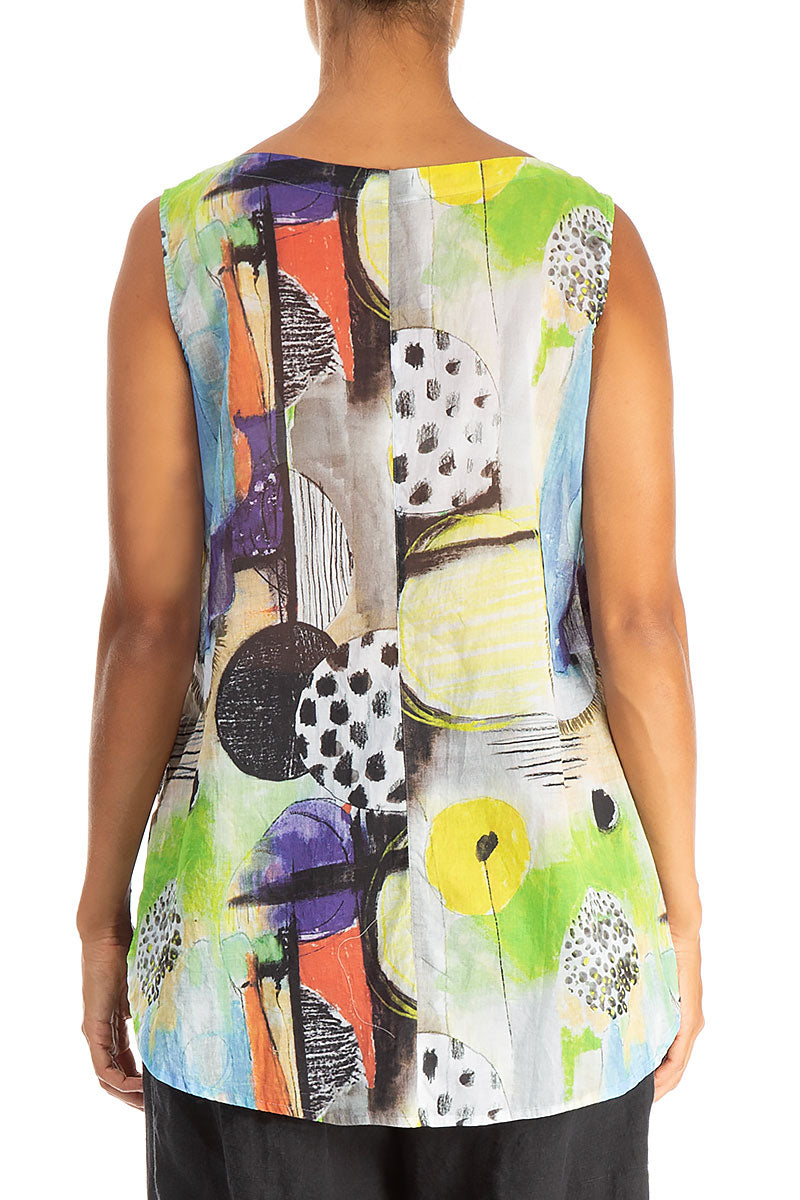 Sleeveless Artmaze Cotton Top 2