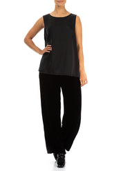 Sleeveless Black Silk Top 4
