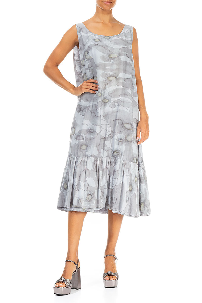 Sleeveless Camomile Soft Lavender Silk Cotton Dress 4