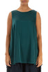 Sleeveless Emerald Silk Top 1
