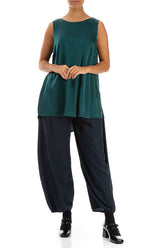 Sleeveless Emerald Silk Top 4