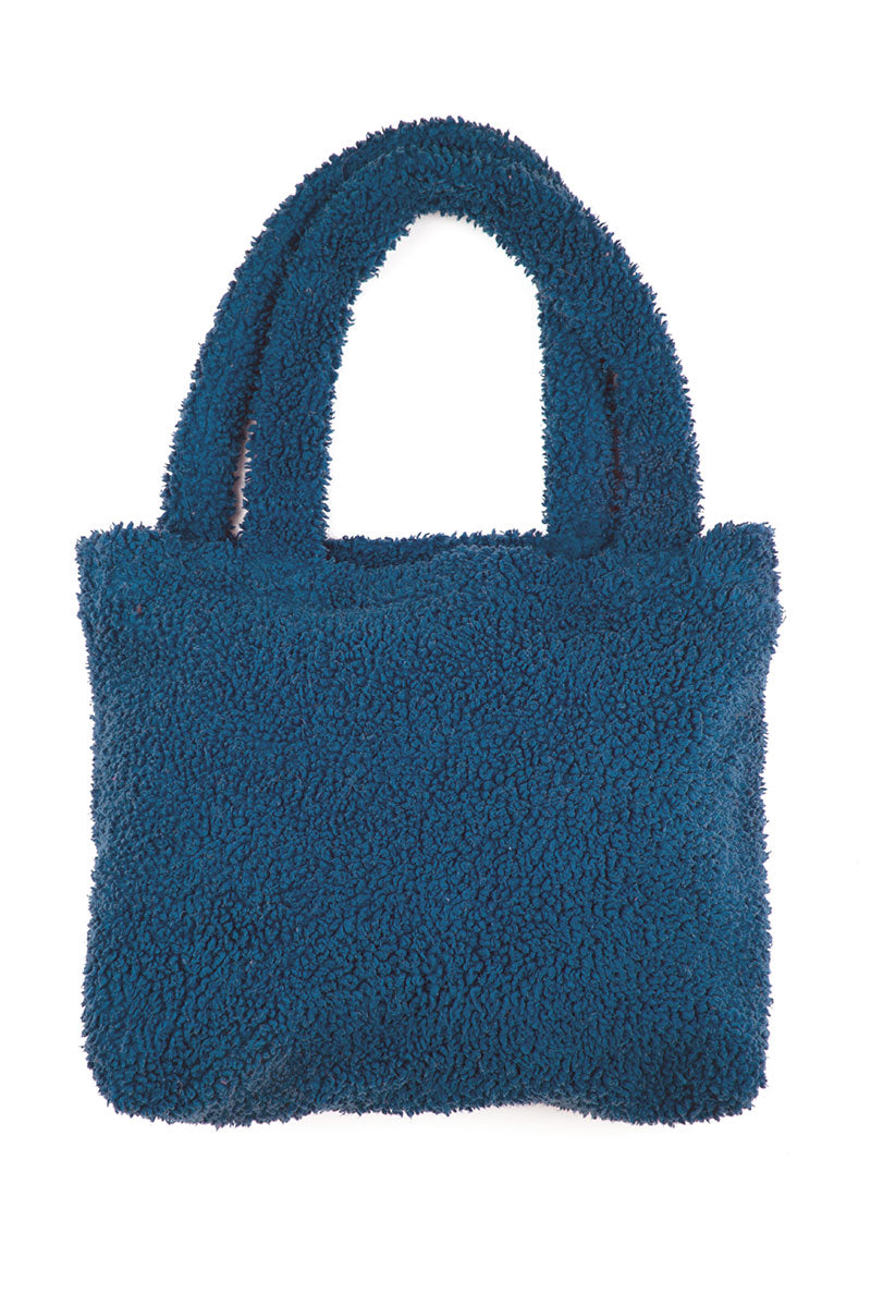 Soft Azure Teddy Cotton Bag 4