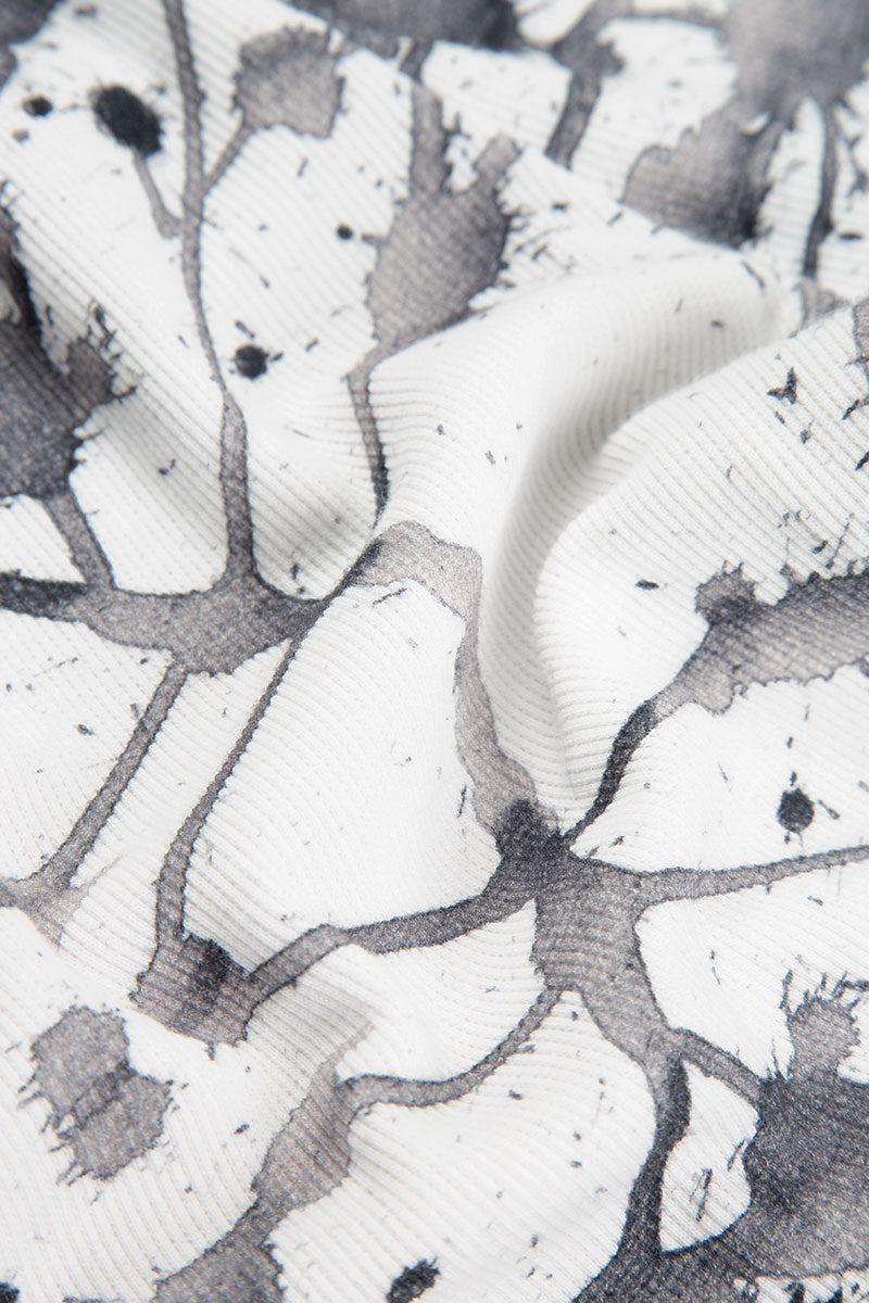 Splashy White Cotton Leggings 4