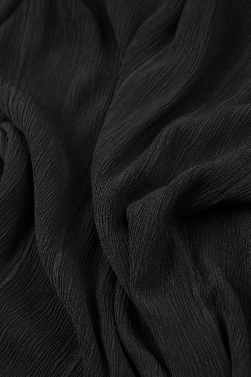 Straight Black Silk Viscose Trousers 4