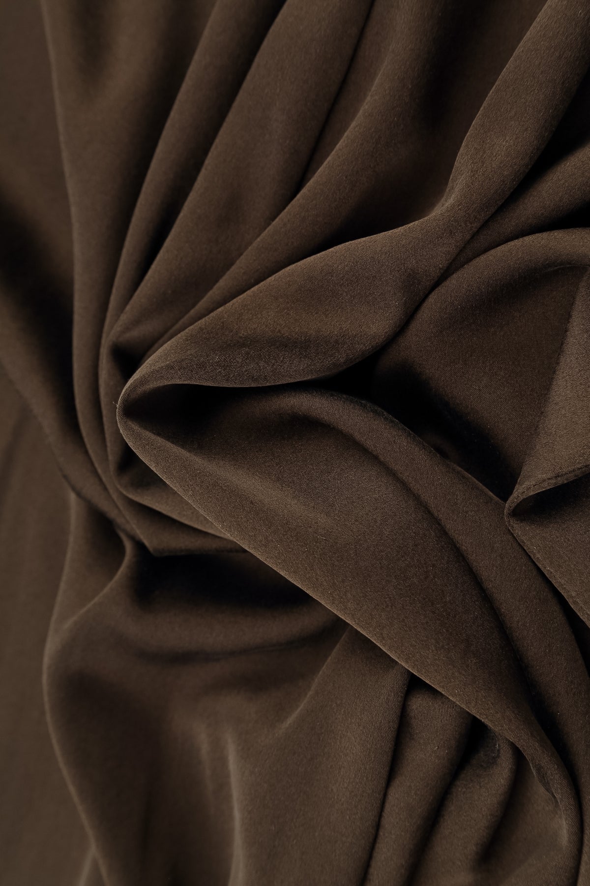 Straight Forest Brown Silk Trousers 5