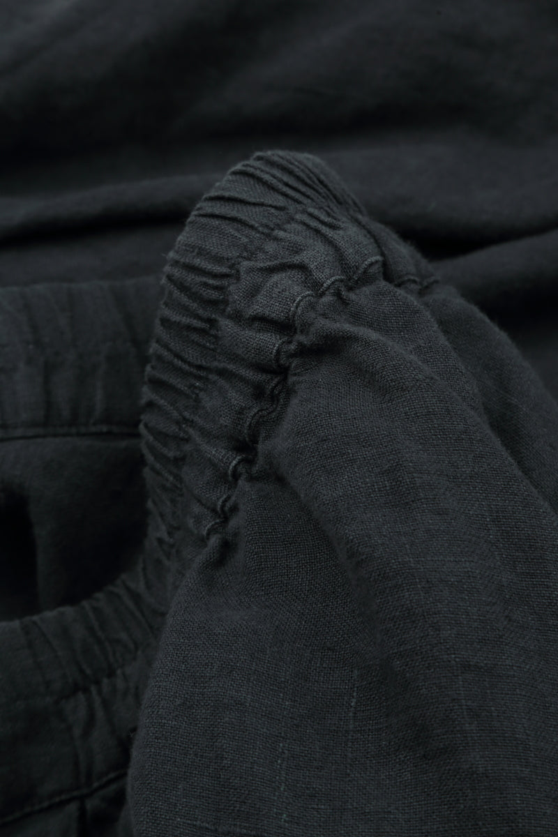 Straight Graphite Linen Trousers 5