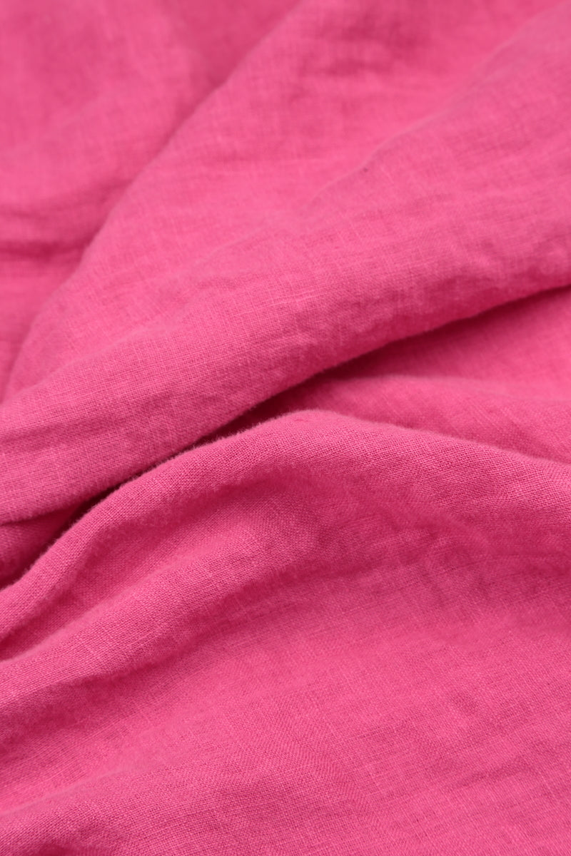 Strappy Fuchsia Linen Camisole Top 5