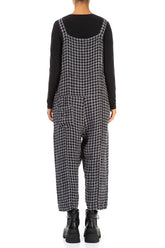 Strappy Grey Check Linen Jumpsuit 2