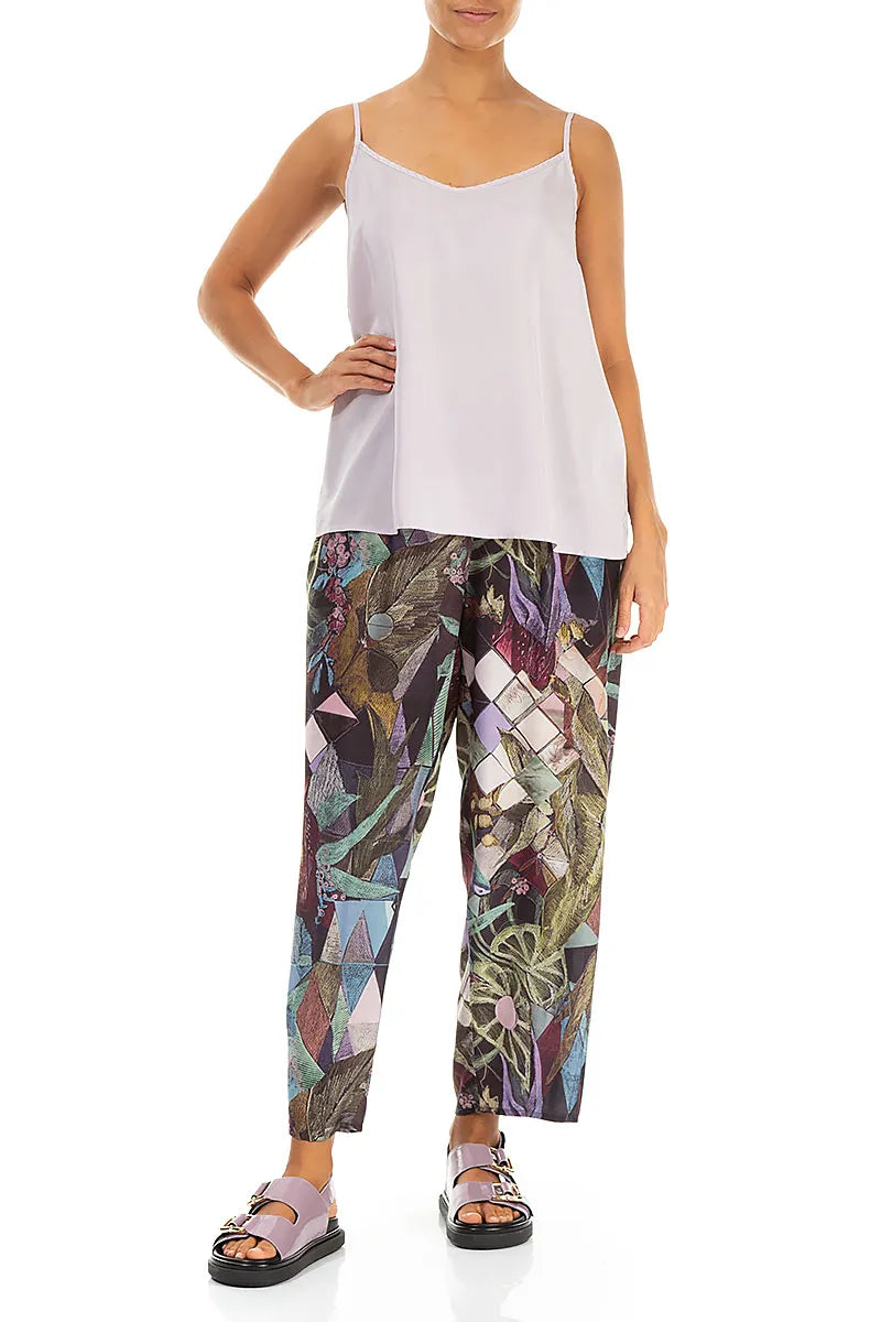 Strappy Lilac Pure Silk Top 4