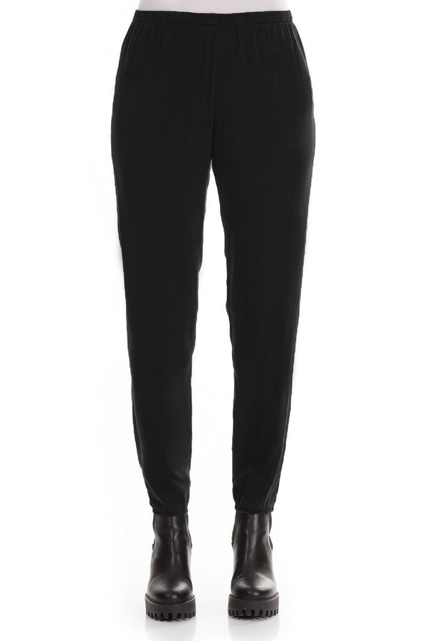 Black Silk Leggings 1