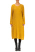Subtle Balloon Crinkled Amber Silk Midi Dress 1