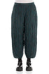 Taper Forest Grey Circle Silk Linen Trousers 1