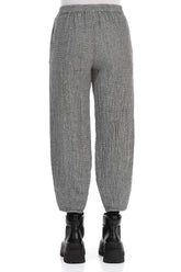 Taper Grey Mélange Linen Trousers 2