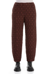 Taper Merlot Textured Linen Trousers 1