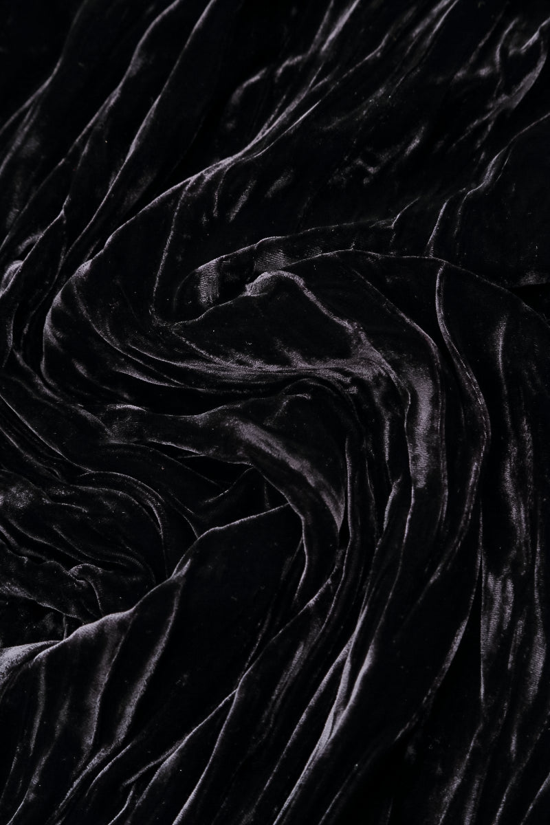 Taper Slate Blue Silk Velvet Trousers