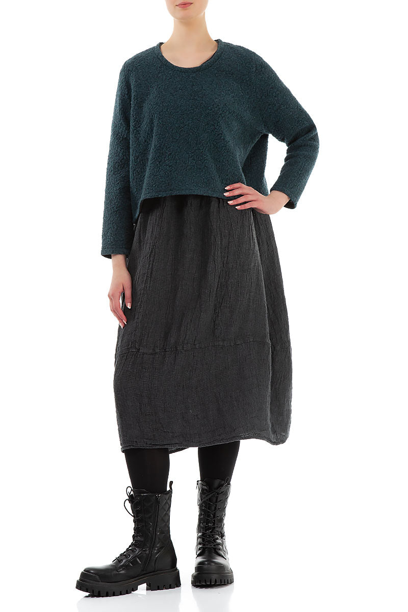 Plush Wool Teal Cotton Jumper 4