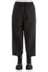 Tie Up Black Cotton Trousers 1