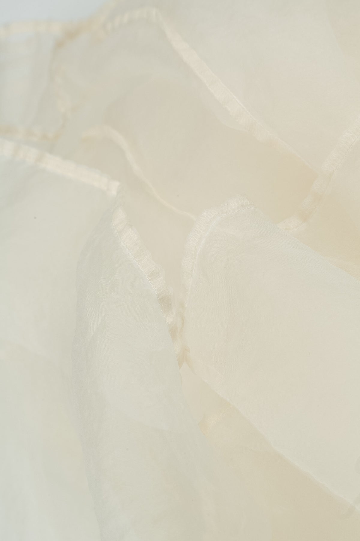 Tie Up White Silk Chiffon Jacket 5