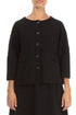 Trapeze Black Cotton Jersey Jacket 1