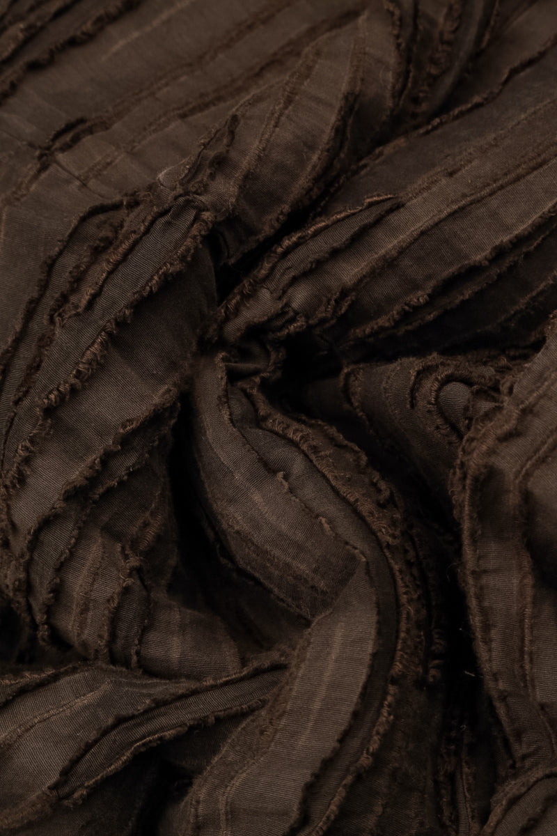 Truffle Brown Fray Weave Skirt