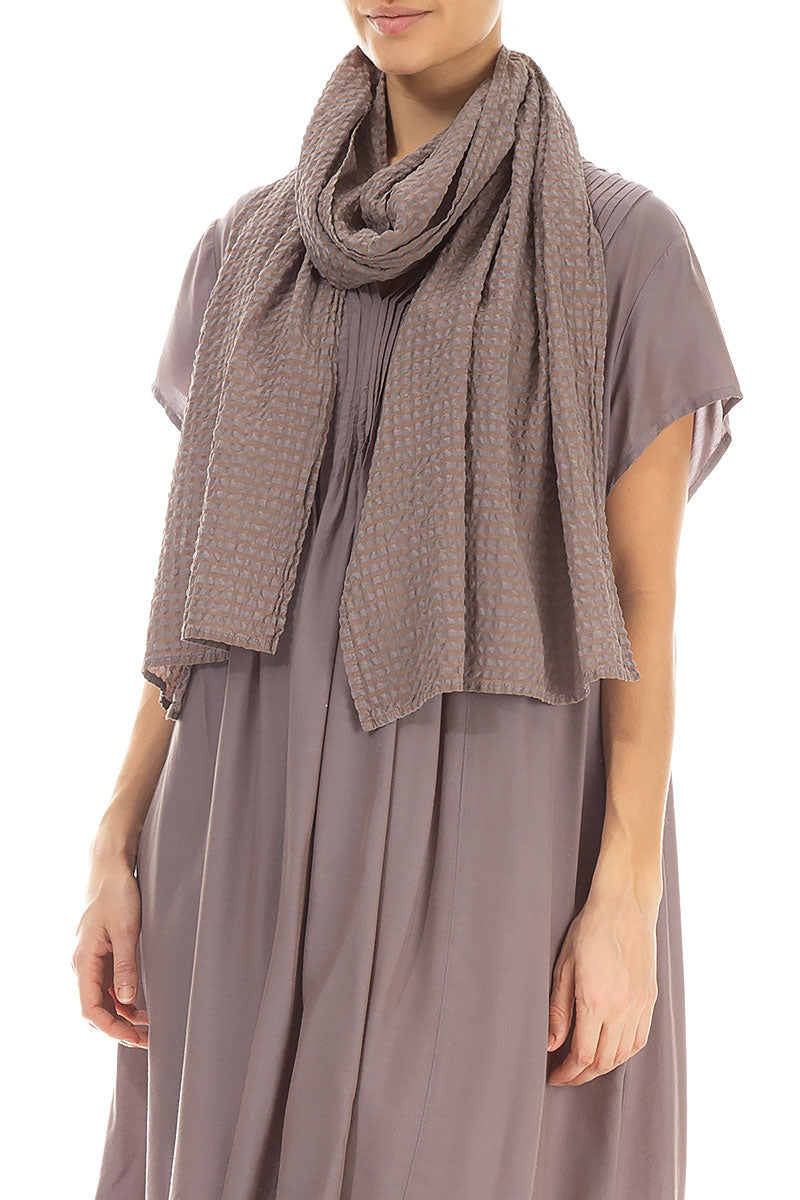 Truffle Textured Silk Scarf 3