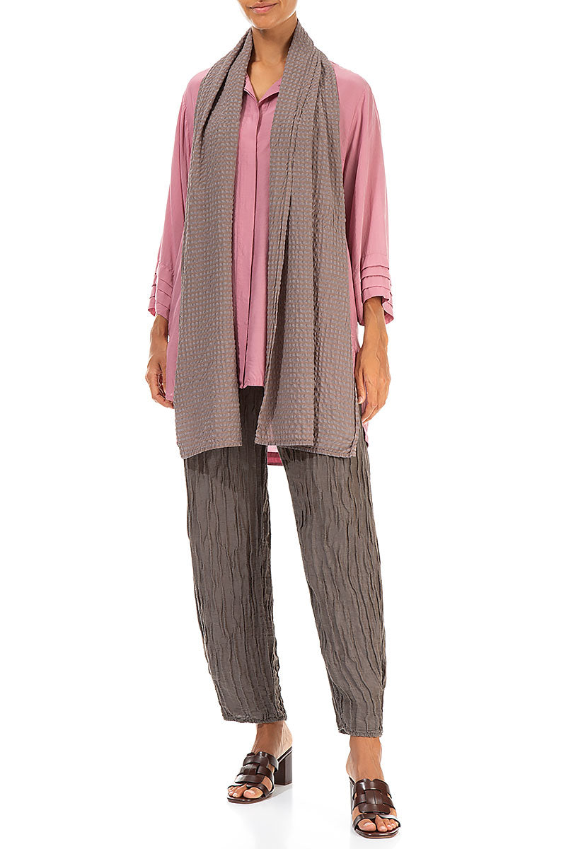 Truffle Textured Silk Scarf 4