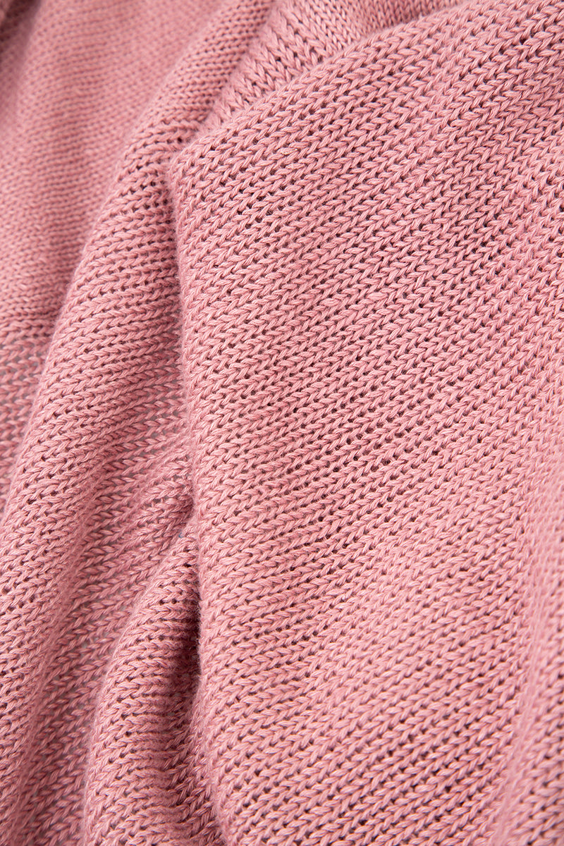 Two Pockets Rose Linen Jumper 5