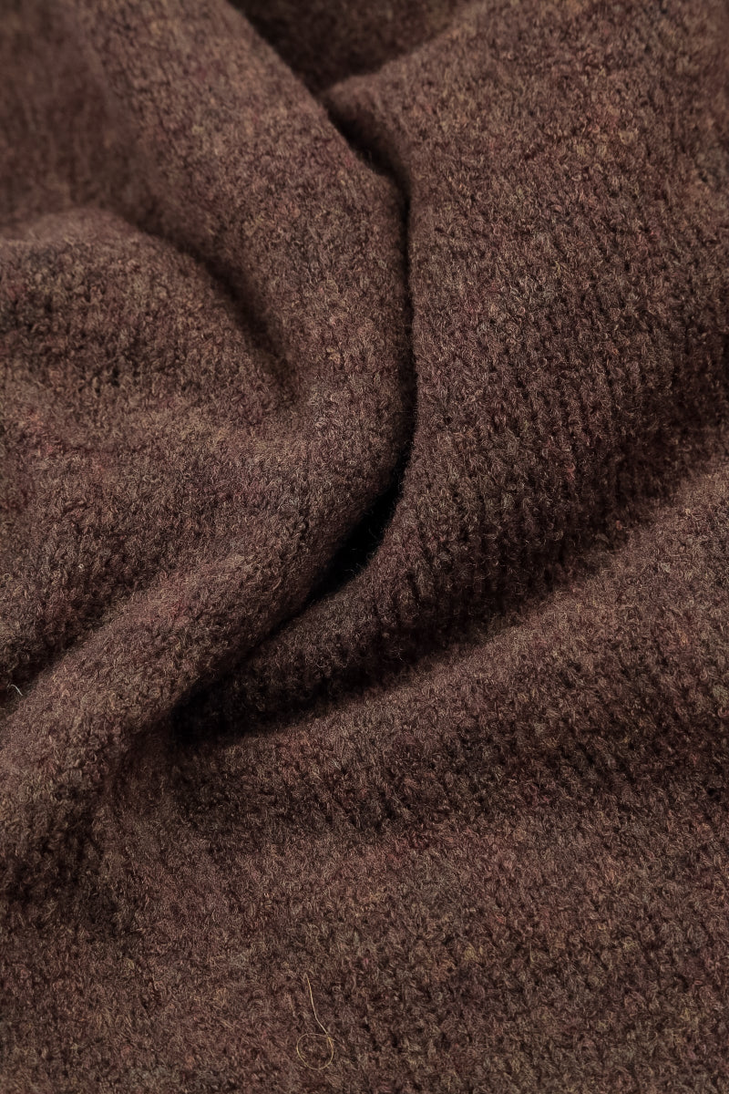 V-Neck Brown Wool Sweater 5