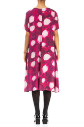 V-Neck Pink Dream Viscose Dress 2