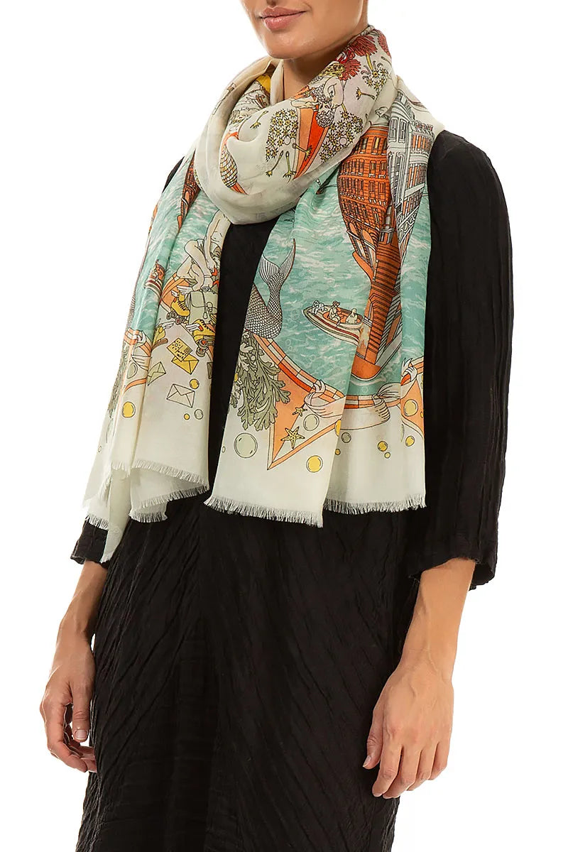 Venetian Voyage Cashmere Silk Scarf