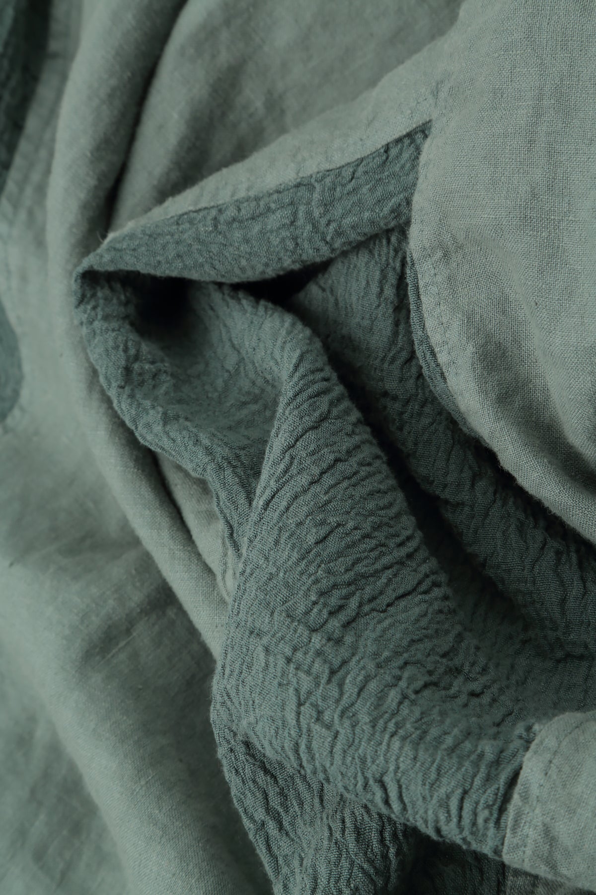 Vertical Line Sage Linen Dress 5