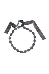 Vintage Violet Alabaster Silk Cotton Bead Necklace 6