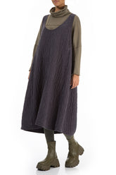 Vintage Violet Quilted Silk Pinafore Dress 3