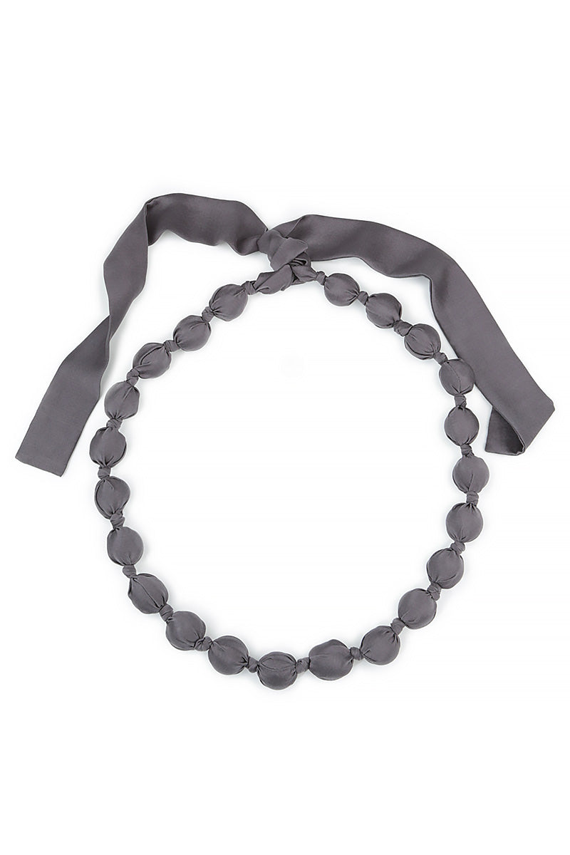 Vintage Violet Silk Bead Necklace 4