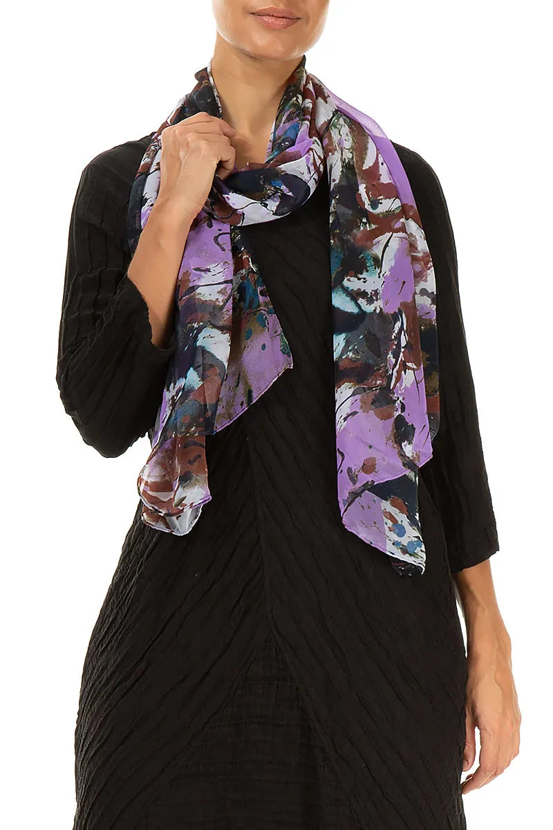 Violet Splash Light Scarf