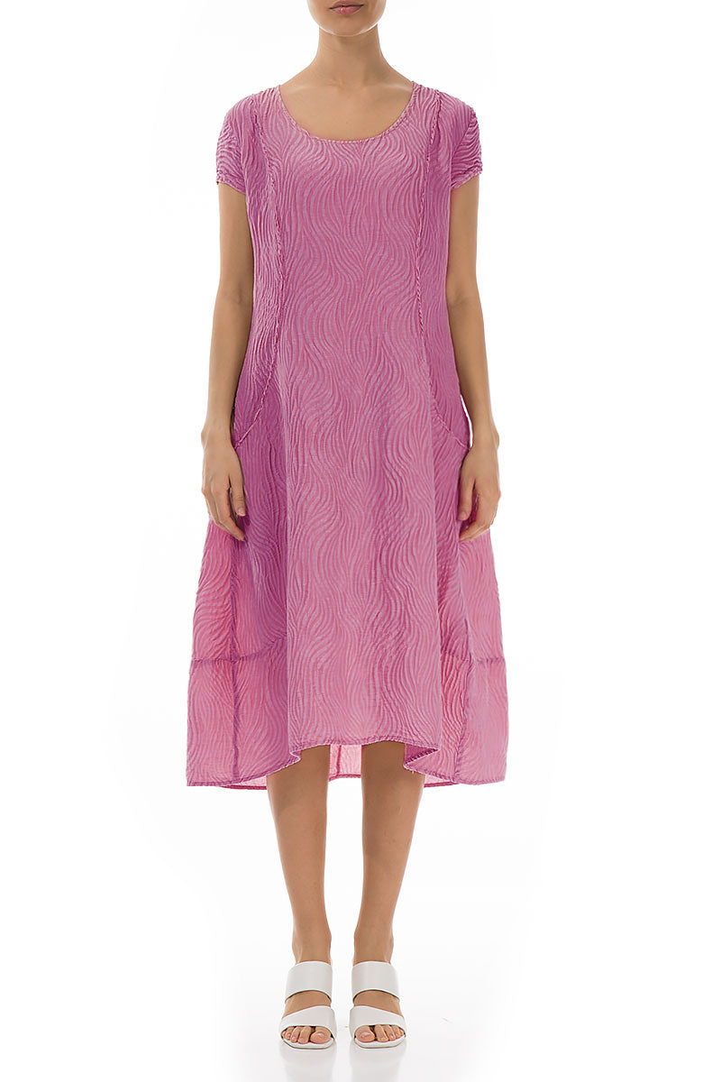 Waves Wild Berry Silk Midi Dress 1