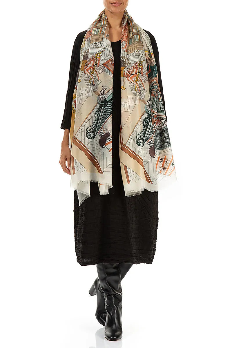Western Reverie Cashmere Silk Scarf
