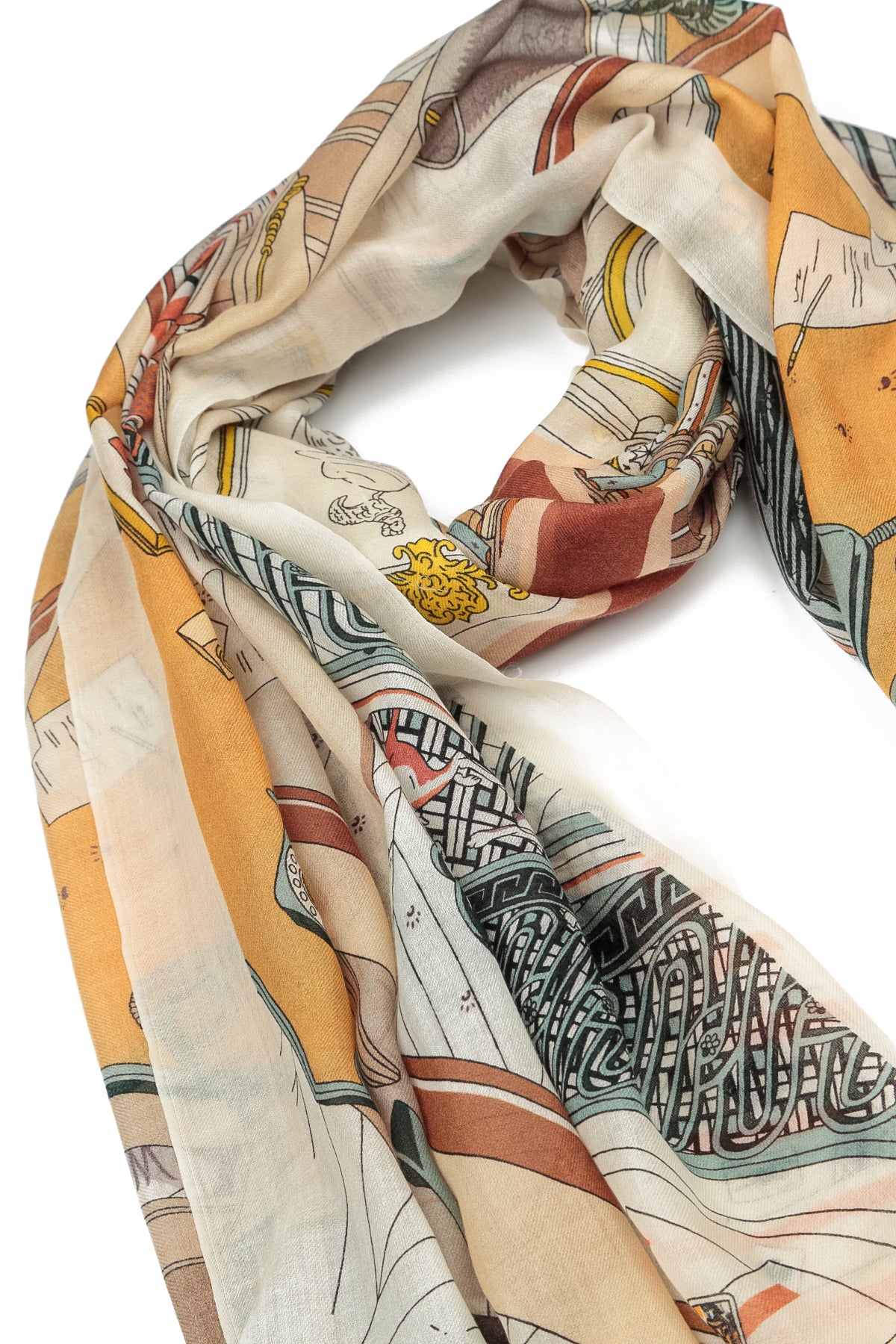 Western Reverie Cashmere Silk Scarf