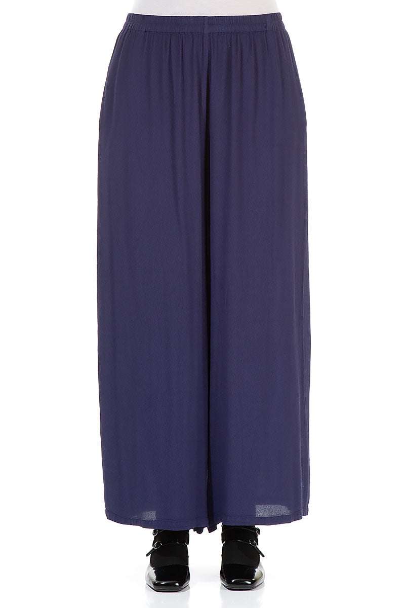 Wide Amethyst Viscose Trousers 1
