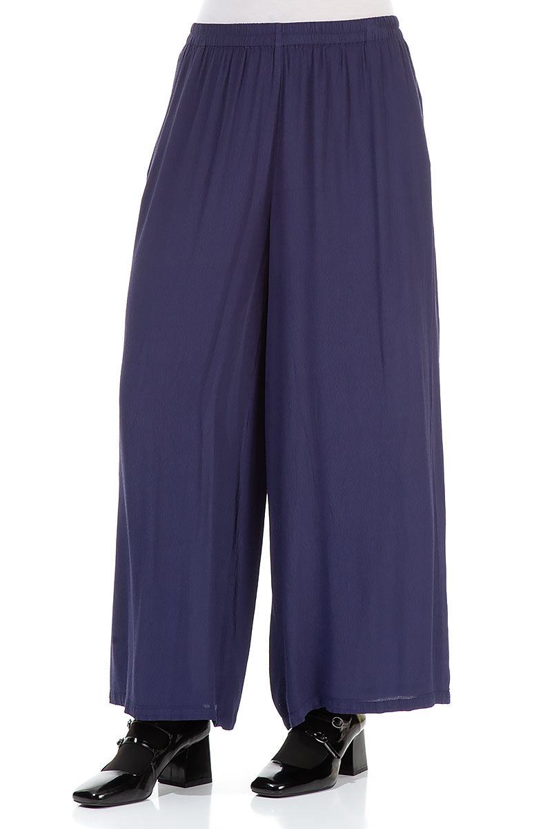 Wide Amethyst Viscose Trousers 3