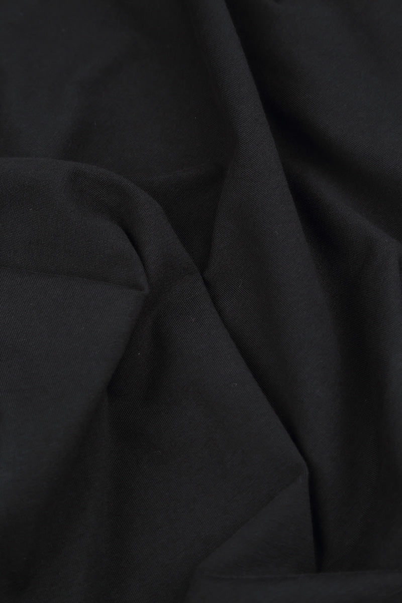 Wide Black Cotton Dress 5