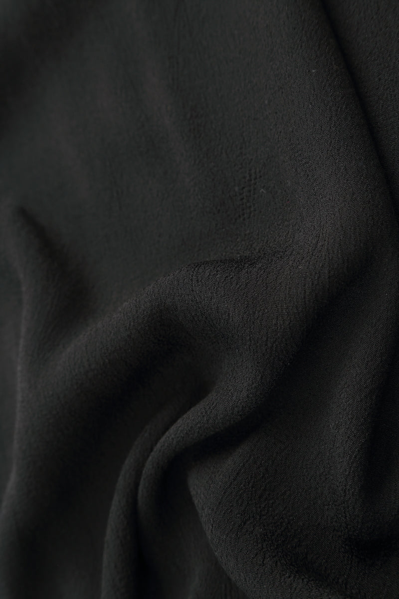 Wide Black Viscose Trousers 5
