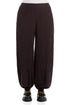 Wide Crinkled Dark Violet Silk Trousers 1