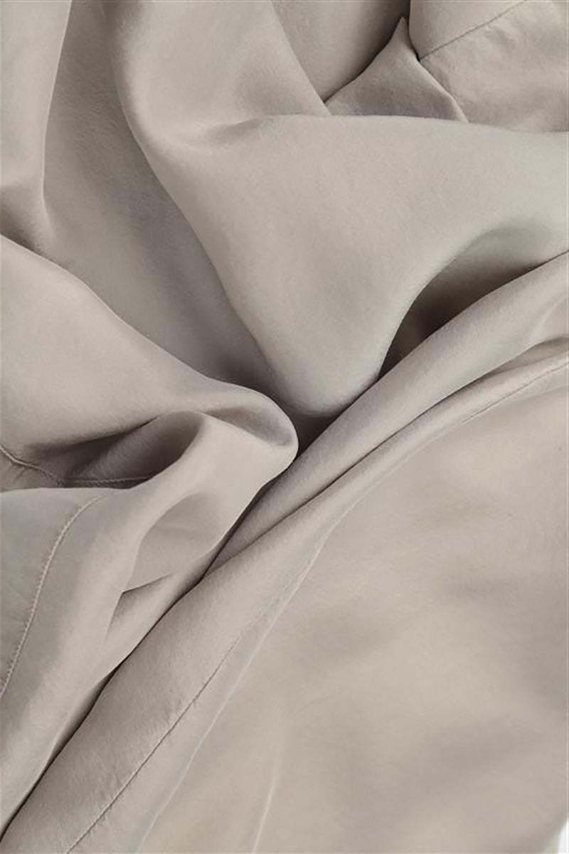Wide Flowy Beige Pure Silk Trousers 5